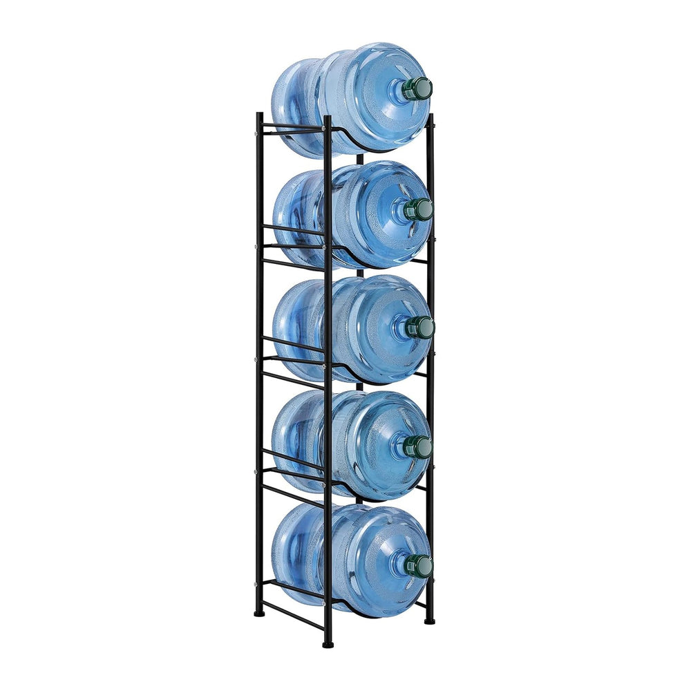 smusei 5 Gallon Water Bottle Holder - 5 Tier Detachable Cooler Jug Holder Sto...
