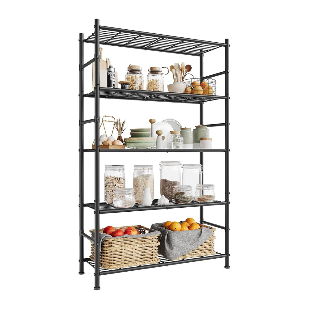 SONGMICS 5-Tier Storage Shelves, Adjustable Metal Wire Shelving Unit