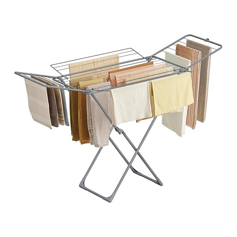 SONGMICS Clothes Drying Rack, Metal Laundry Drying Rack, Space-Saving,
