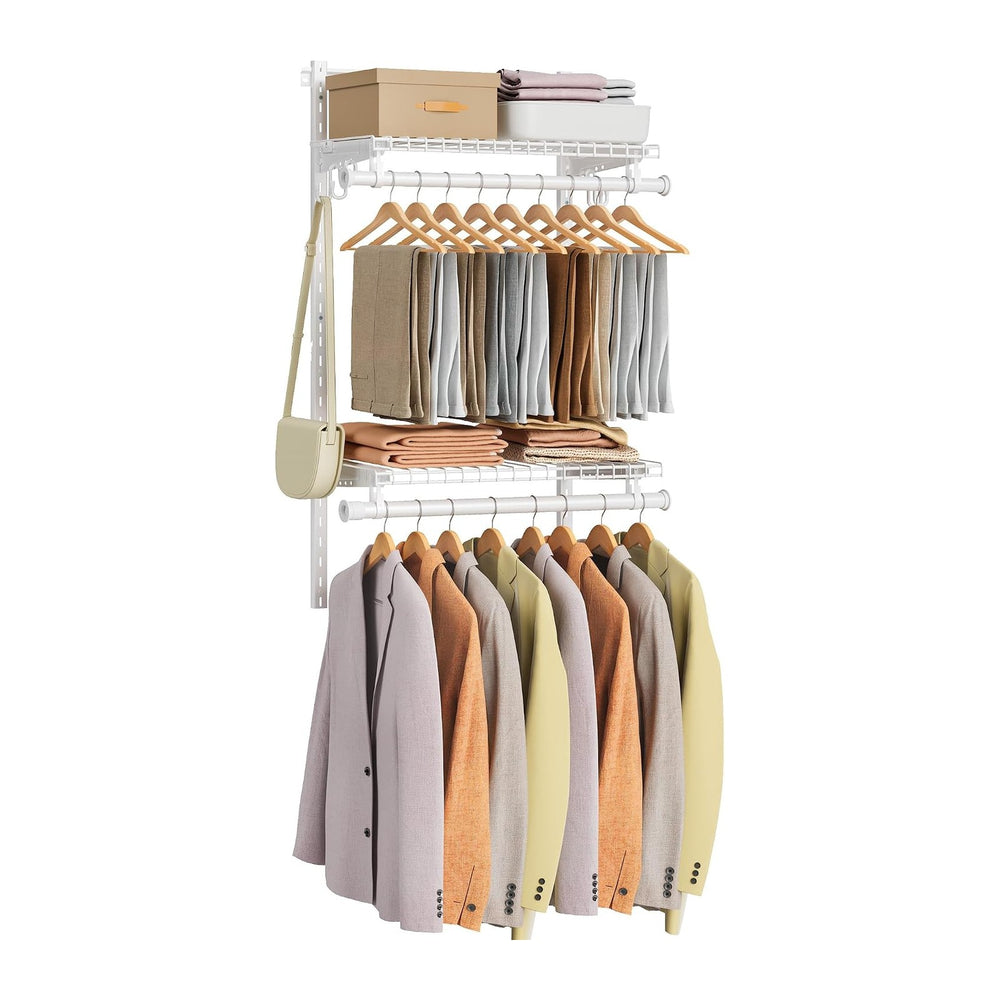 SONGMICS HOME Closet System, Closet Insert Organizer, 2-4 ft Closet Shelves