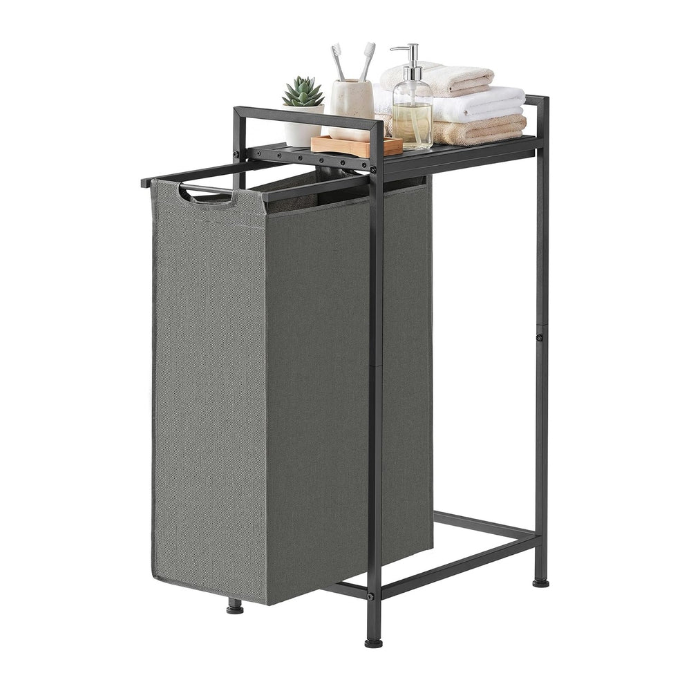 SONGMICS HOME Laundry Basket Sorter with Storage Shelf, Laundry Hamper with M...