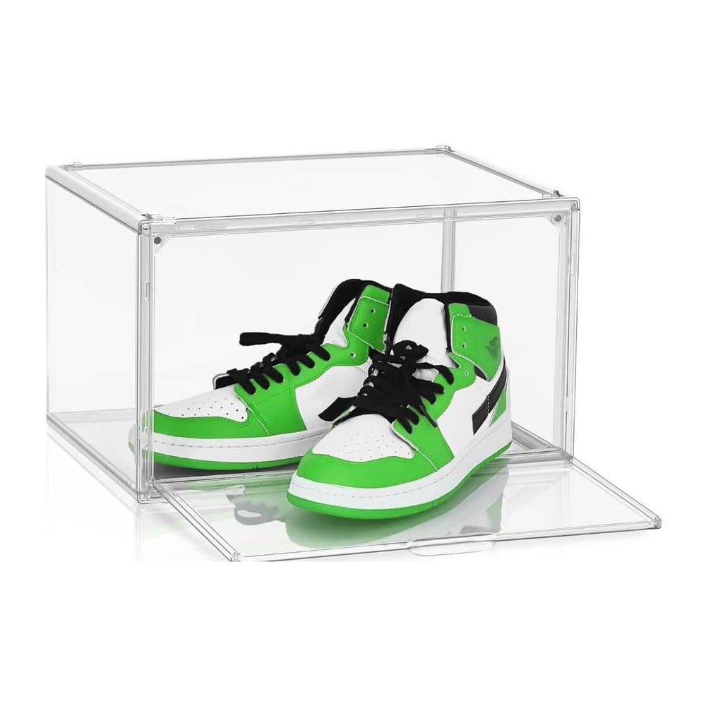 SONGMICS Set of 6 Stackable Shoe Boxes with Magnetic Door