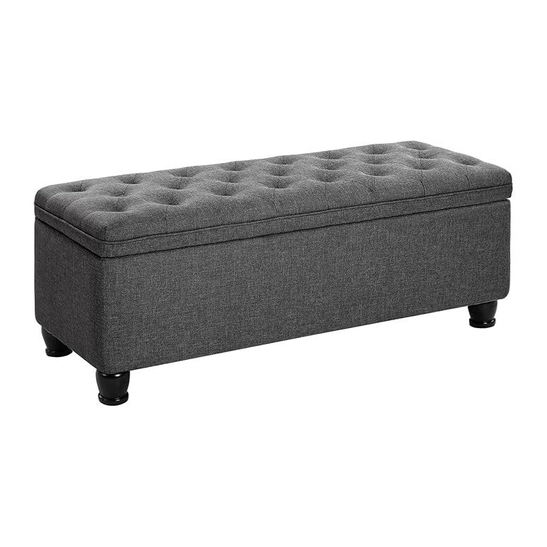 SONGMICS Storage Ottoman, Storage Bench, Tufted Entryway Bedroom Bench