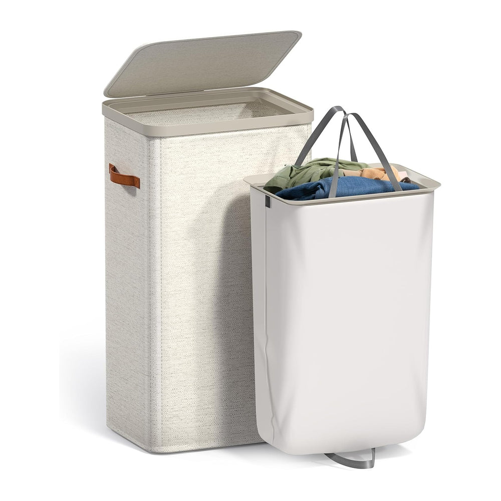 Sorbus Laundry Hamper with Lid - Collapsible Fabric Laundry Basket with Handl...