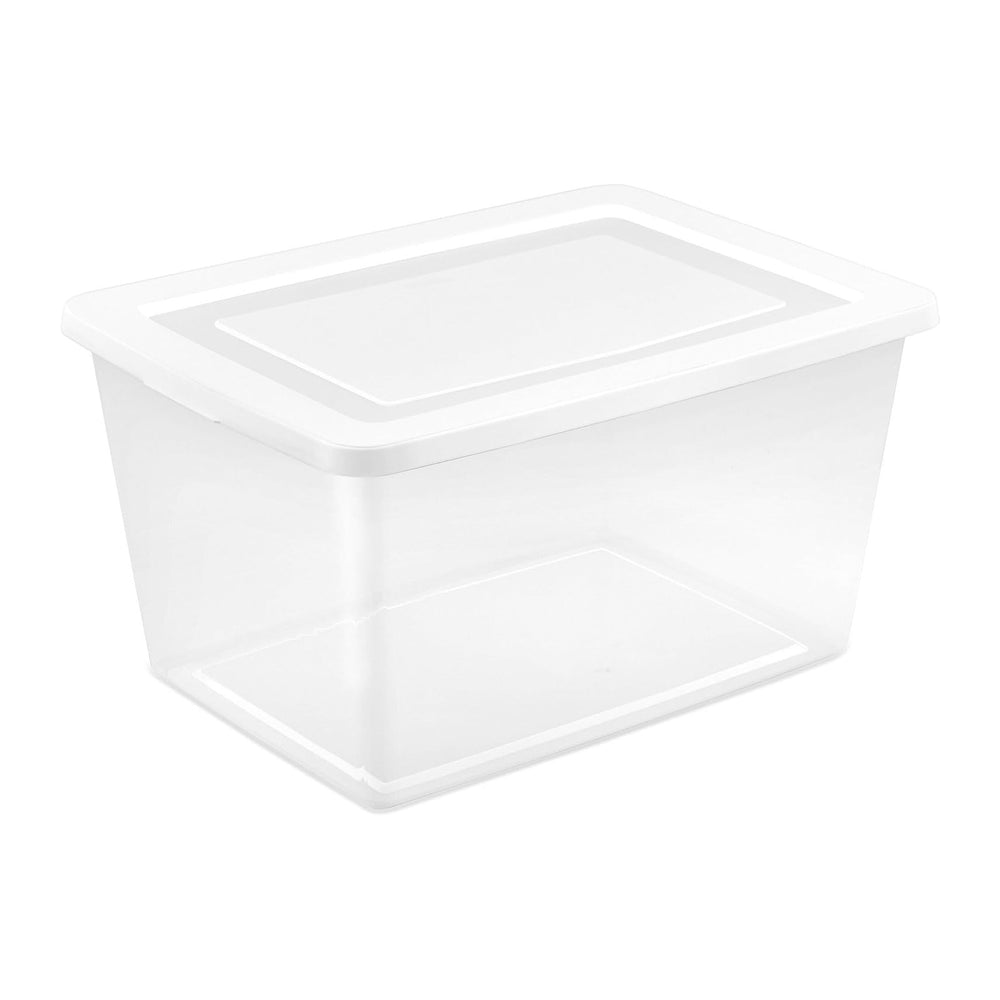 Sterilite Clear Storage Box Stackable Tote, 58 Quart, 32-Pack