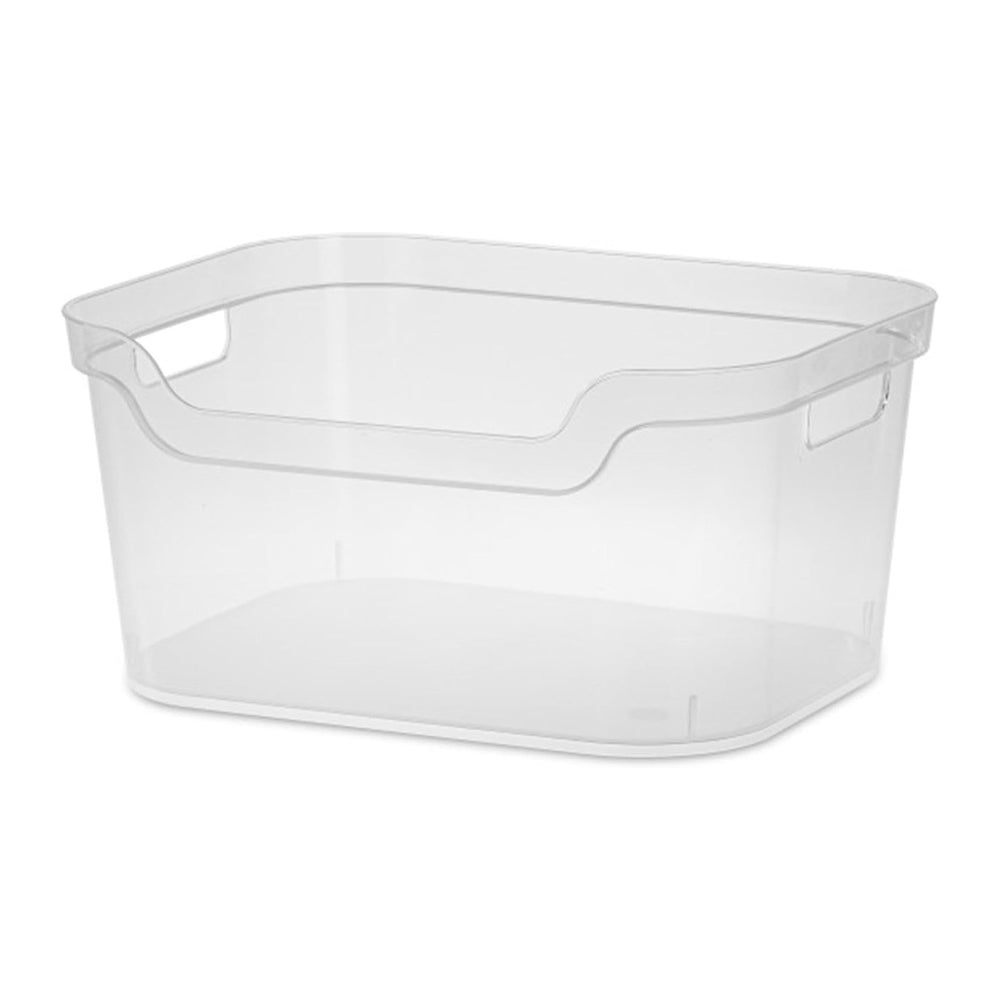 Sterilite Large Open Bin, Clear Plastic Organizing Container, 24-Pack