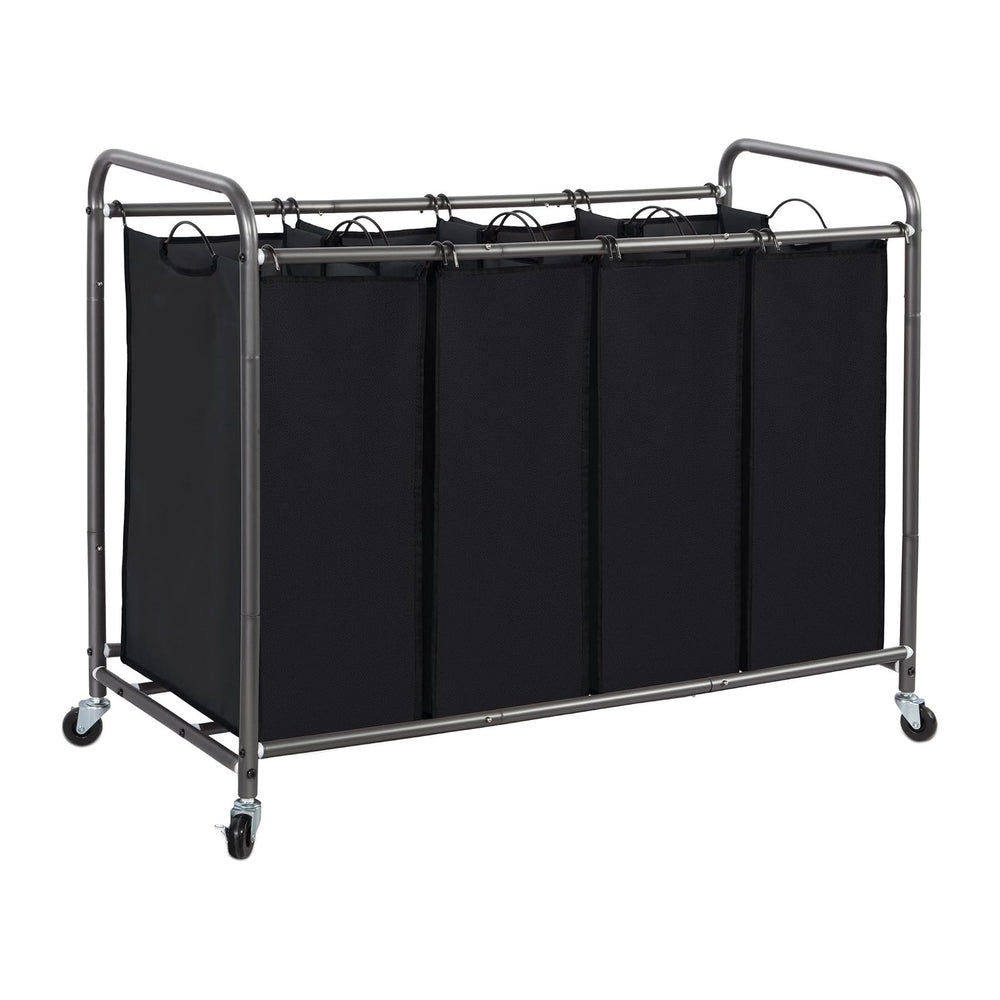 STORAGE MANIAC Laundry Sorter 4 Section, 47.5 Gal (180 L) Laundry Hamper with...