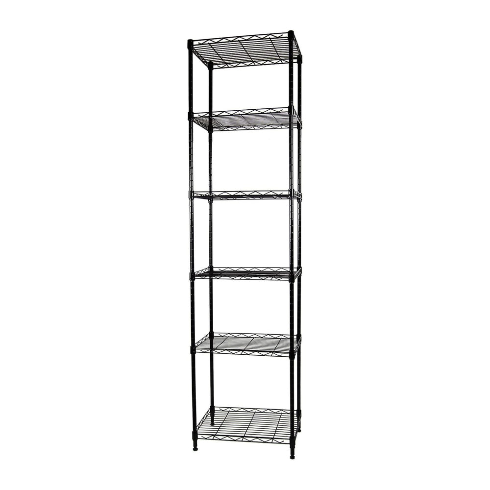 SUNLPH 6-Tier Wire Shelving Adjustable Shelves Unit Metal Storage Rack for La...