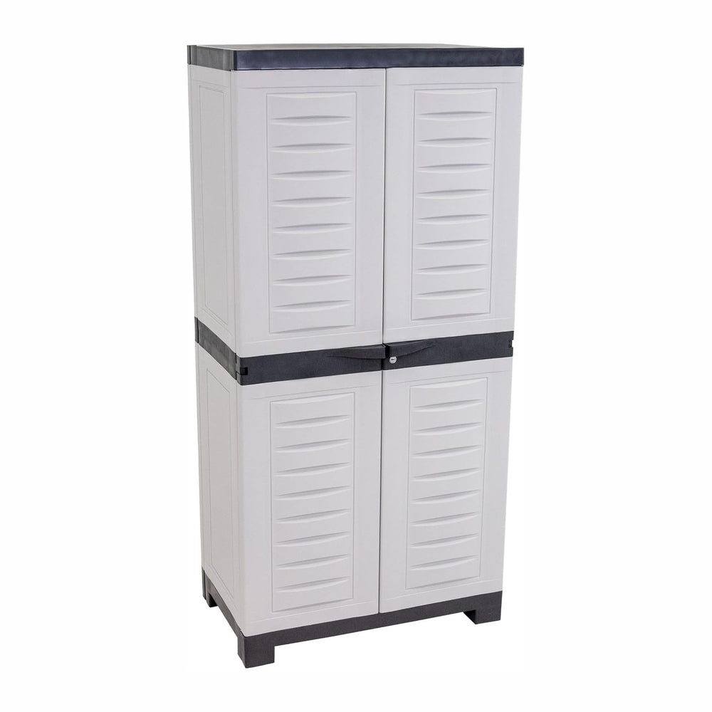 Sunnydaze 48" Garage Storage Cabinet with Locking Doors & Shelves, Gray