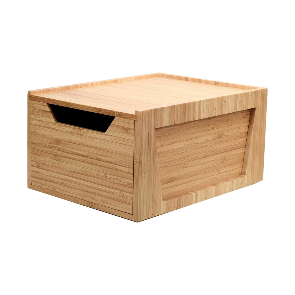 Tall Bamboo Drawer, Stackable Storage Solution for Kitchen Products, Office S...
