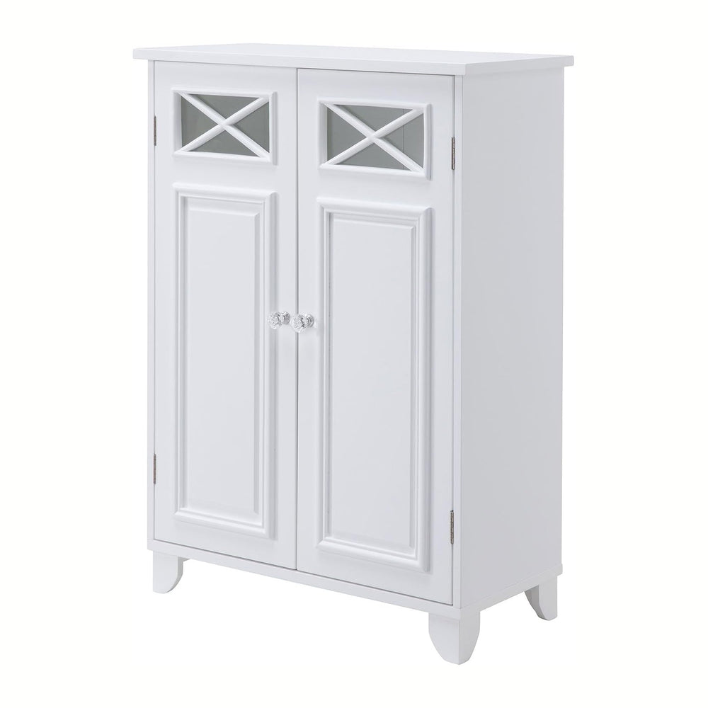 Teamson Home Dawson Wooden Freestanding Floor Cabinet with 1 Fixed 1 Adjustab...