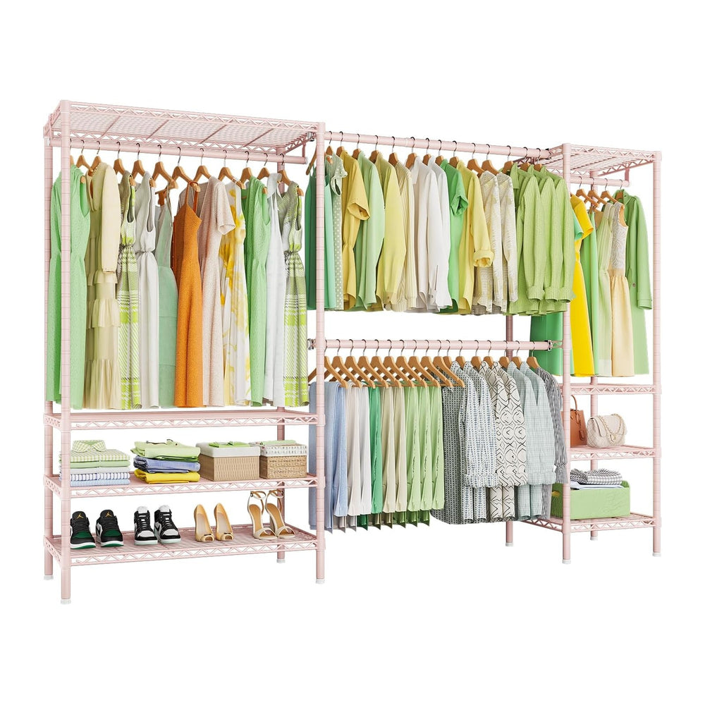 Ulif E11 Heavy-Duty Closet Garment Rack, Metal Clothes Rack, Load 1034lbs
