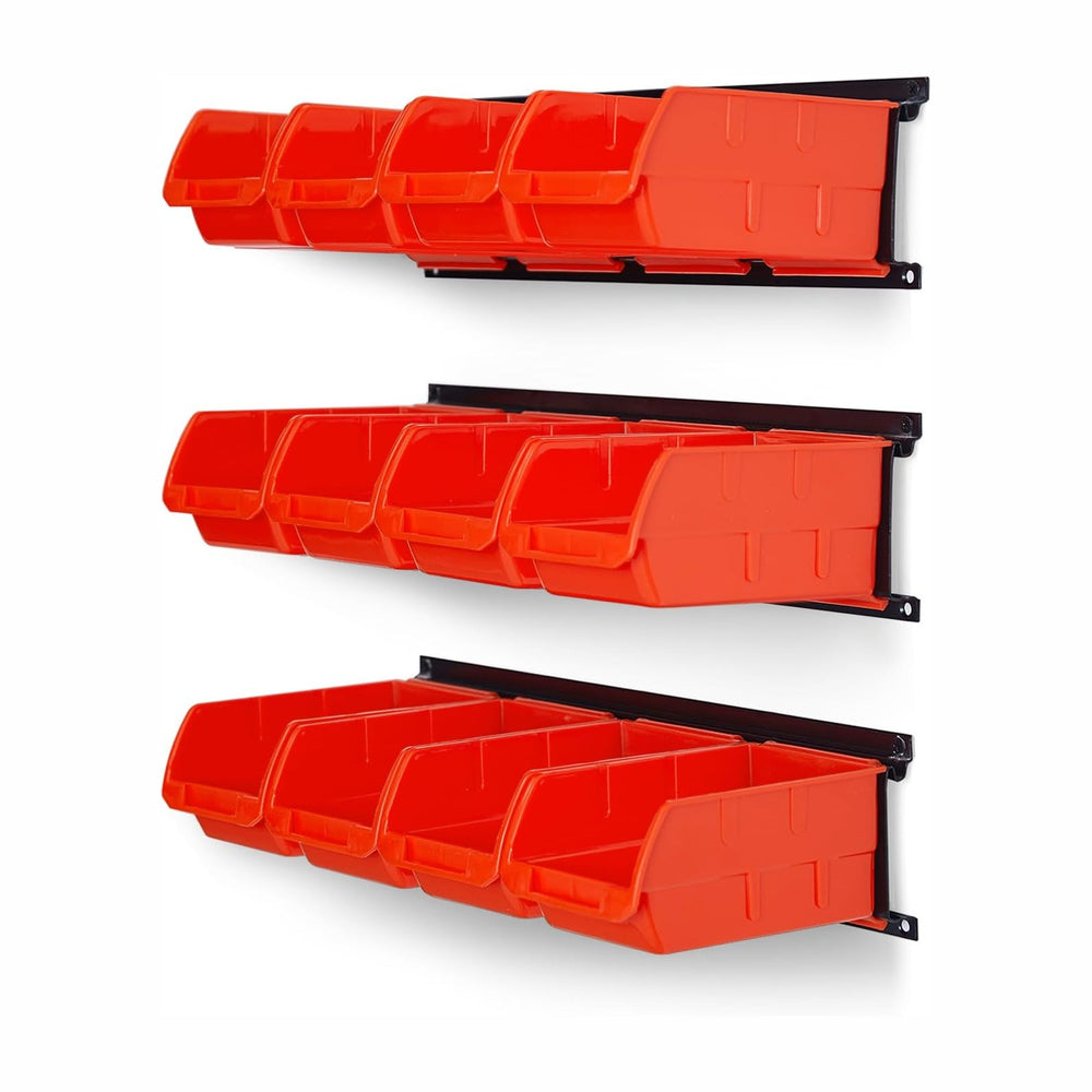 Ultrawall Wall Mounted Storage Bins, Plastic Hanging Storage Organizer Bins