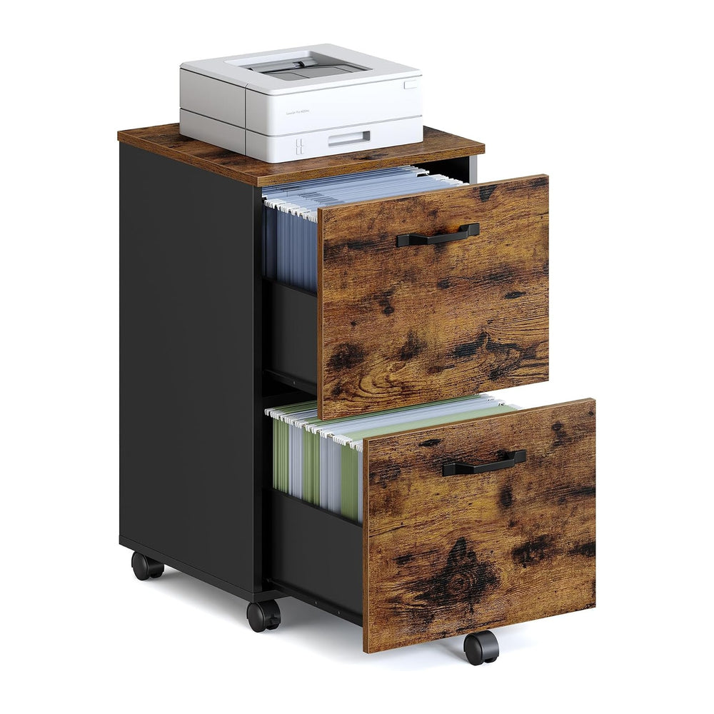 VASAGLE 2-Drawer File Cabinet, Small Rolling Filing Cabinet
