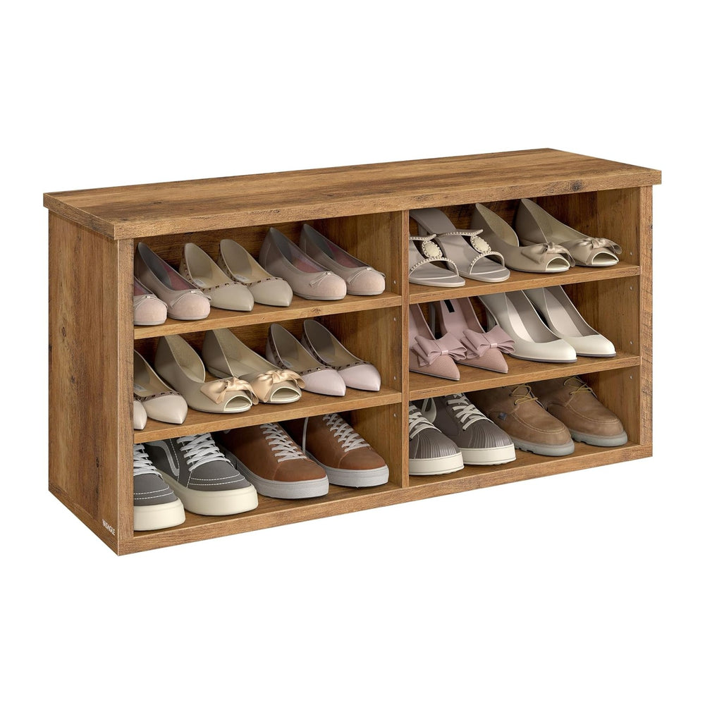 VASAGLE Shoe Bench, Storage Bench, 11.6 x 39.4 x 19.7 Inches