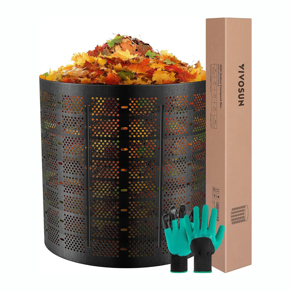 VIVOSUN 300 Gallon Outdoor Compost Bin, Expandable Composter, Easy to Setup &...