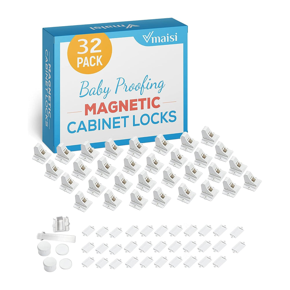 Vmaisi Adhesive Magnetic Locks for Cabinets & Drawers