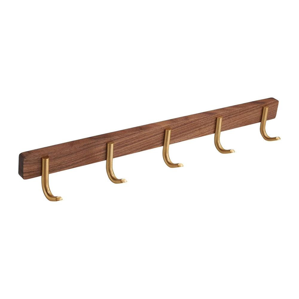 Wall Mounted Coat Rack, 5 Hooks - J Shape