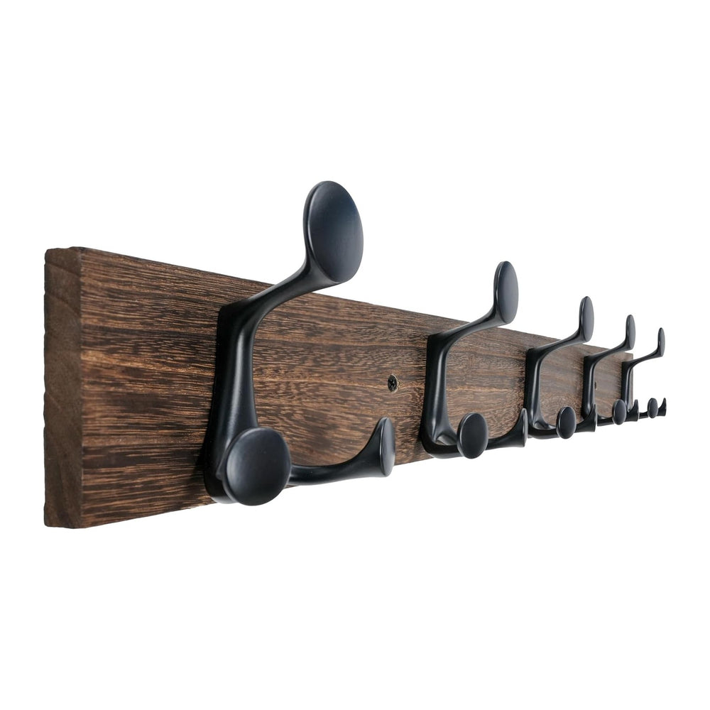 WEBI Coat Rack Wall Mount,30" Solid Wood Coat Hooks Wall Mounted Coat Ha...
