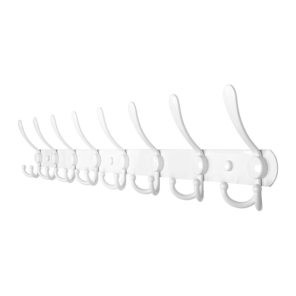 WEBI Coat Rack Wall Mount long,8 Tri Hooks for Hanging,30 inch Hook Rack Rail...