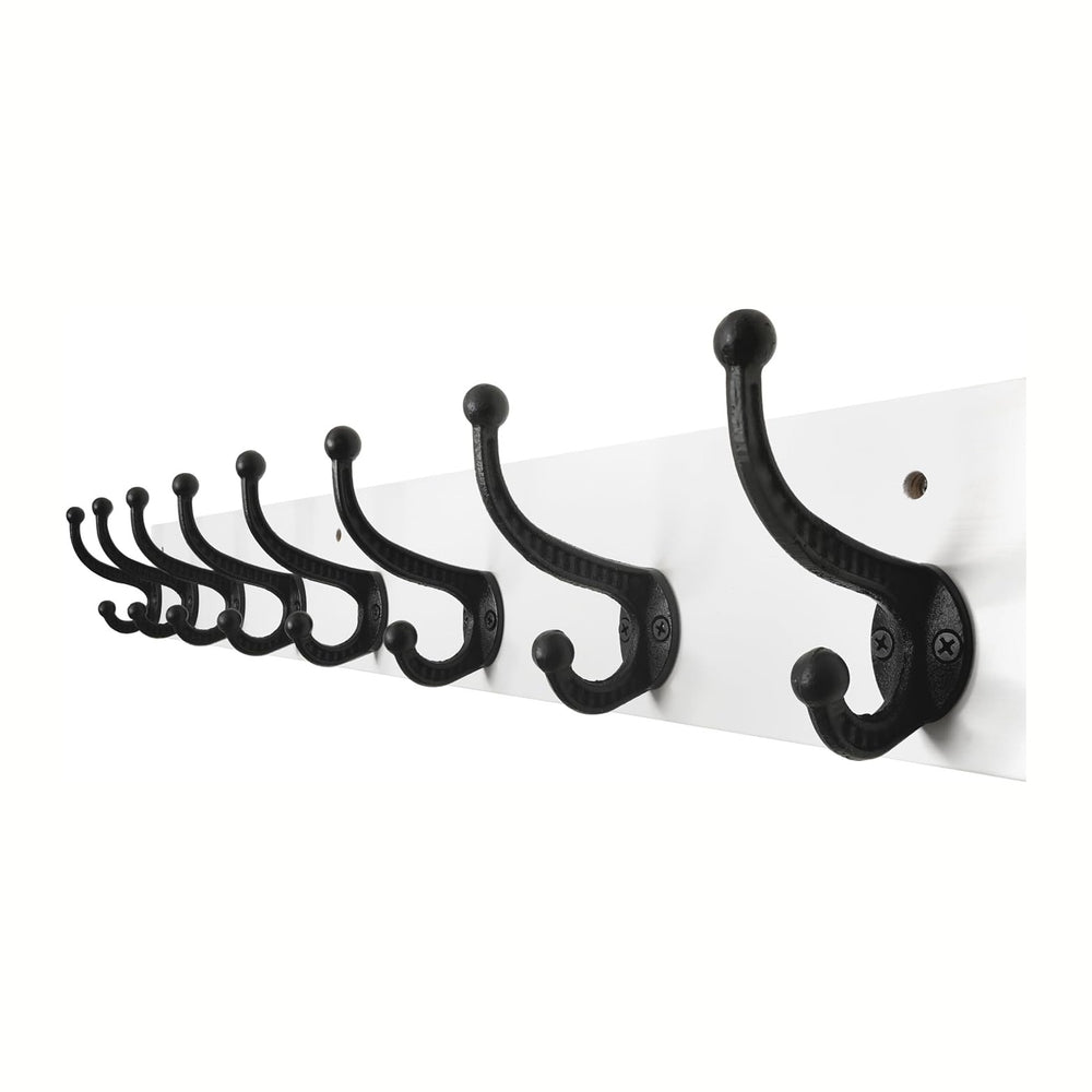 WEBI Rustic Coat Rack Wall Mount,35.43" Long 8 Cast Iron Coat Hooks Wall...