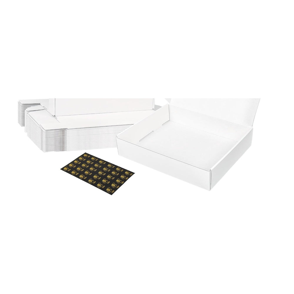 White Shipping Boxes Medium 10x8x2 Inches, 40 Pack Corrugated Cardboard Maile...