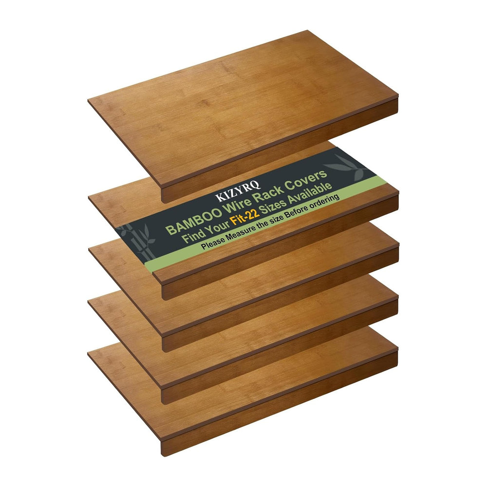 Wire Shelf Covers for Pantry, Bamboo Shelf Covers for Wire Shelving Closet