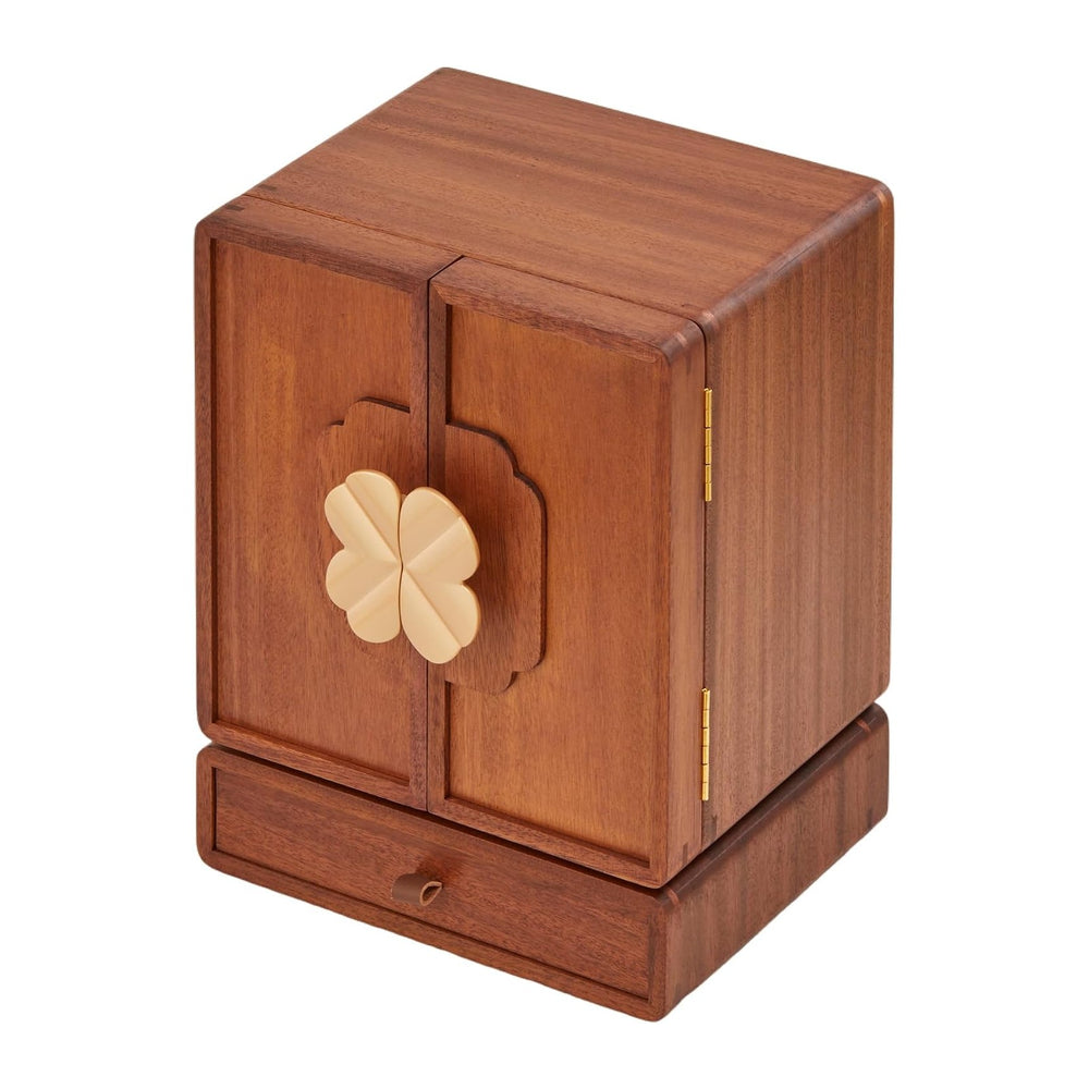 Wooden Jewelry Box for Women Girls, Large Walnut Wood Organizer