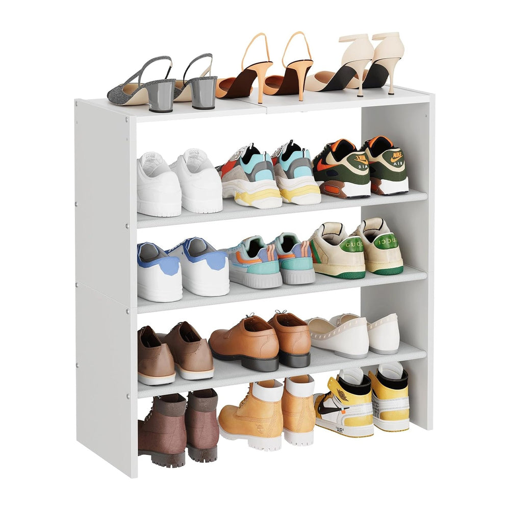 X-cosrack 5 Tier Shoe Rack, Stackable Shoe Organizer for Closet, Large Vertic...