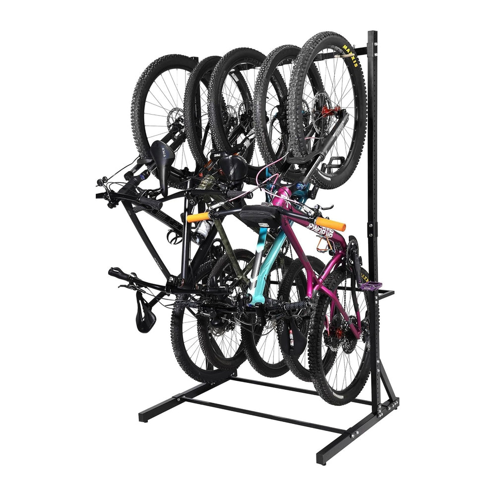 Yes4All Freestanding Bike Storage Rack, 300 Lbs 5 Levels Sturdy Steel Vertica...