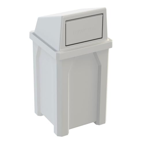 32 Gallon Square 100% Recycled Plastic Heavy Duty Outdoor Trash Can by SturdyEssentials