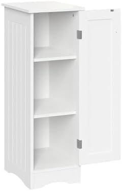 RiverRidge Ashland Single Door Slim Bathroom Storage Cabinet, White
