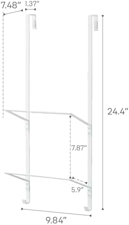 YAMAZAKI Home Tower Over-The-Door Yoga Mat Storage Hanger - 3-Tier Organizer ...