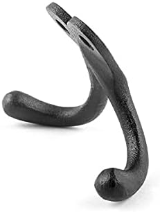 Renovators Supply Manufacturing Double Wall Hook, Cast Iron Black Powder Coat...