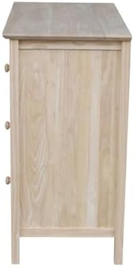 International Concepts Dresser with 3 Drawers, Unfinished