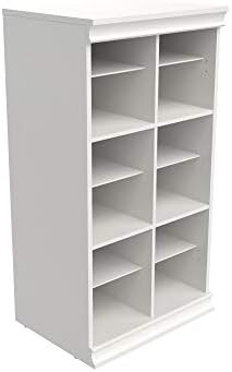 ClosetMaid Modular Storage Shelf Unit with 12 Adjustable Shelves & Divide...