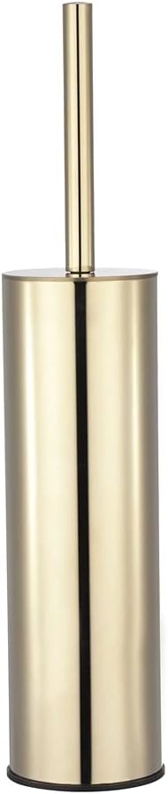 Toilet Brush and Holder Set Gold Stainless Steel, 304 Heavy Duty Round Toilet by Unknown