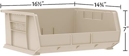 Akro-Mils 30250 AkroBins Plastic Storage Bins, 15"x16"x7", Bla...