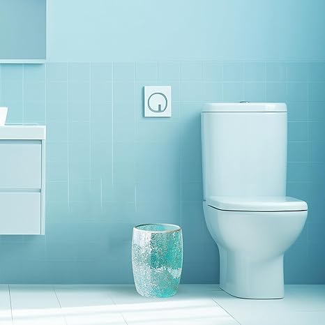 Escenzy Modern Bathroom Trash Can Mosaic Glass 5L | 7" x 10" | Decorative Small - Image 5