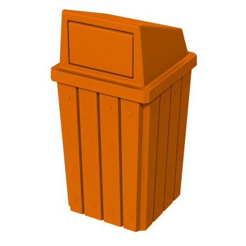 32 Gallon Square Slatted 100% Recycled Plastic Heavy-Duty Commercial Outdoor or by SturdyEssentials