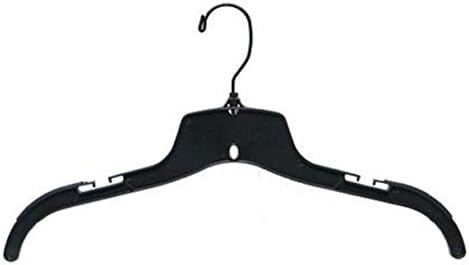 NAHANCO 25500BHMG Plastic Shirt/Dress Hanger with Black Swivel Hook and Molde...