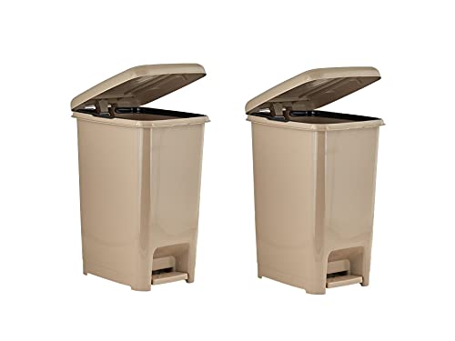 Superio Slim Step On Trash Can, Under Desk by Superio
