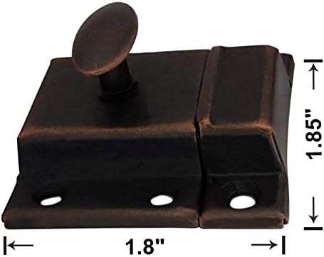 QCAA Oval Turn Cabinet Latch, for Cupboard & Other Furniture, Antique Copper - Image 3
