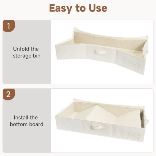 StorageWorks 6 Inch Low Profile Under Bed Storage Containers with Clear Lid