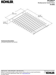 KOHLER K-5542-0 Prolific Multipurpose Grated Rack, Dish Rack, Defrosting Rack...
