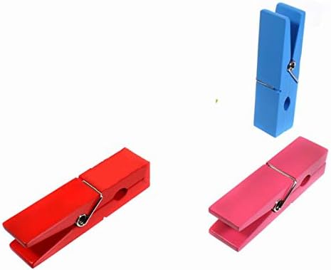 DurReus 50 Pieces DIY Mini Color Wooden Clothespins Home Decoration Hanging - Image 7