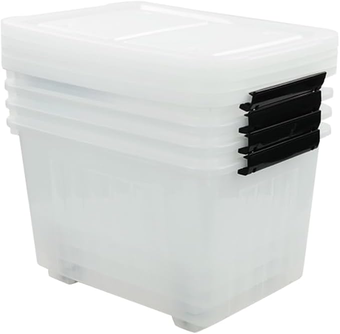 4-Pack Clear Plastic Storage Bins - Image 6