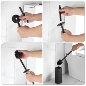 Square Toilet Brush with Holder, Stainless Steel Toilet Bowl Brush and Holder - Image 4