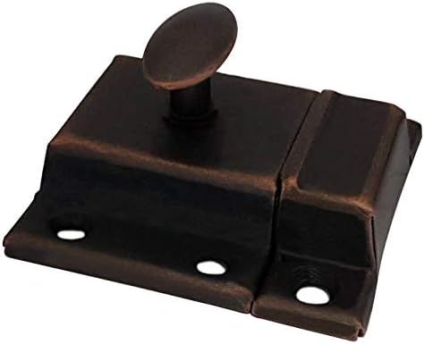 QCAA Oval Turn Cabinet Latch, for Cupboard & Other Furniture, Antique Copper - Image 2