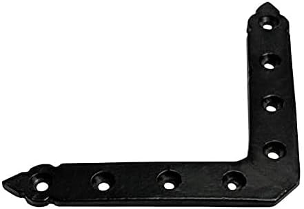 Adonai Hardware Ahi Dummy Corner Strap (4 Inch x 12 Pack, Black Powder Coated)